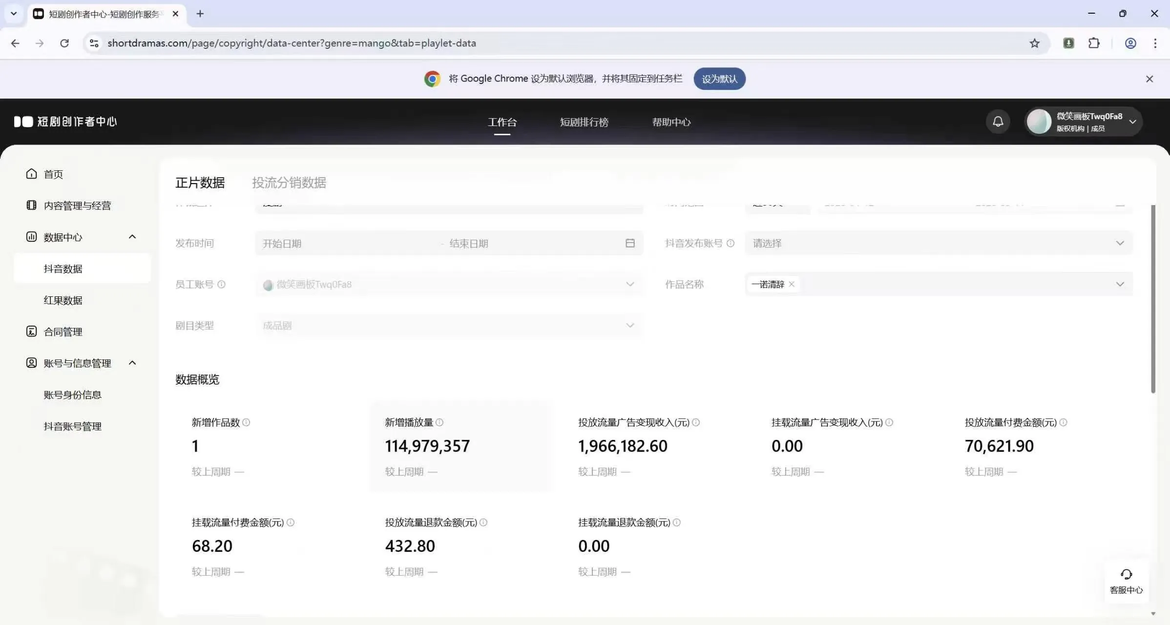 爆款短剧收入数据